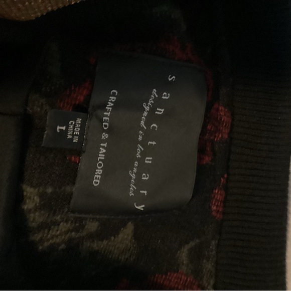 Sanctuary Black and Red Floral Bomber Jacket - Picture 3 of 7